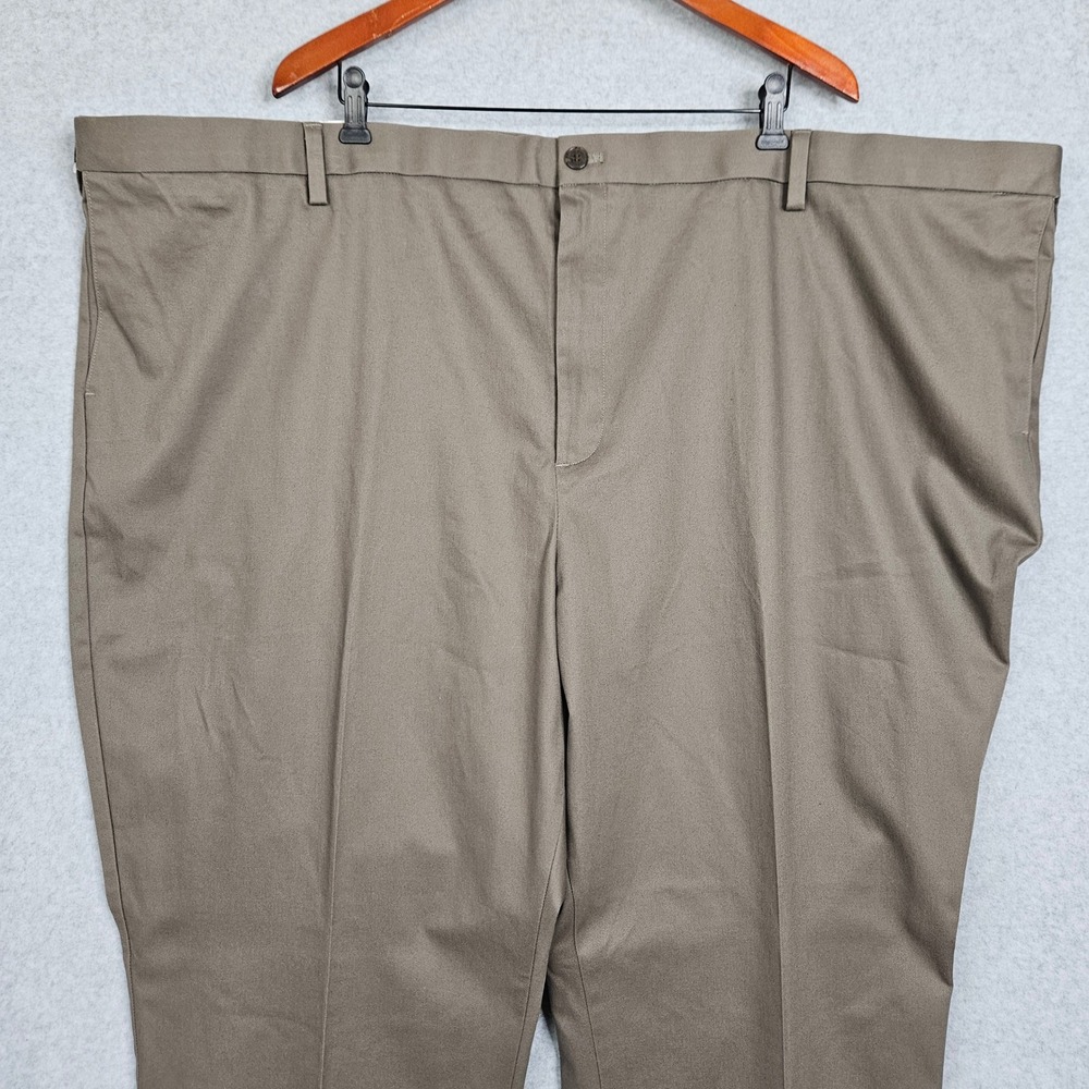 Dockers Mens Signature Khaki Big & Tall Classic Fit Pants 60x30 Olive Brown New